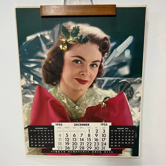 Vintage | Art | Vintage Calendar Girl Poster December 955 | Poshmark
